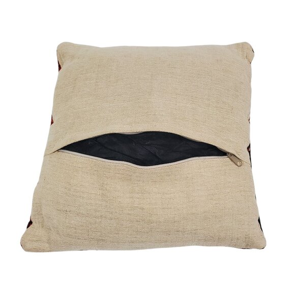 IKEA Vintage Inspired Kilim Throw Pillow 16"x16" Square Handmade In Turkey - Picture 4 of 8